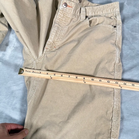 LL Bean Corduroy Carpenter Pants Mens 36x30 (Fits 36x29) Straight Fit Khaki - Picture 9 of 10